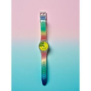 90's Dr. Suess One Fish Two Fish Liquid Bubble Watch-Vintage-Retro-Rainbow-Rare